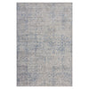 Grey blue modern rug with subtle multi-color abstract pattern and soft texture.