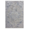 Grey blue modern rug with subtle abstract pattern and textured design.