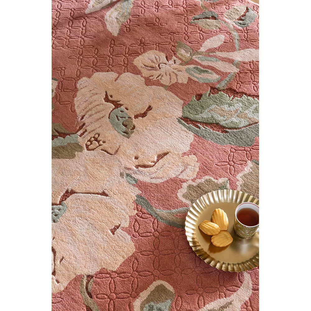 Laura Ashley Aylworth Trail Terracotta Orange 078603 Designer Wool Viscose Rug - 3