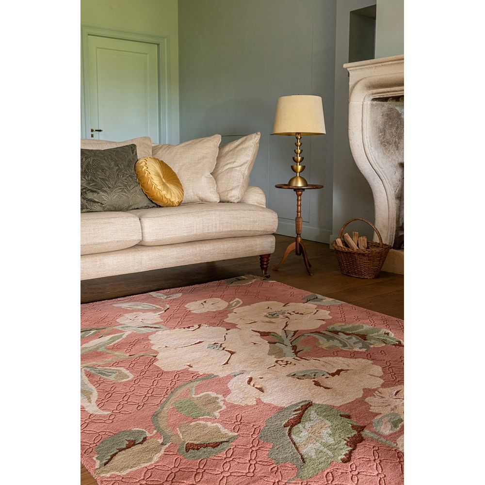 Laura Ashley Aylworth Trail Terracotta Orange 078603 Designer Wool Viscose Rug - 4