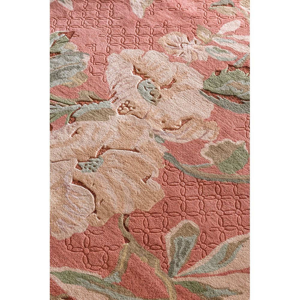 Laura Ashley Aylworth Trail Terracotta Orange 078603 Designer Wool Viscose Rug - 6