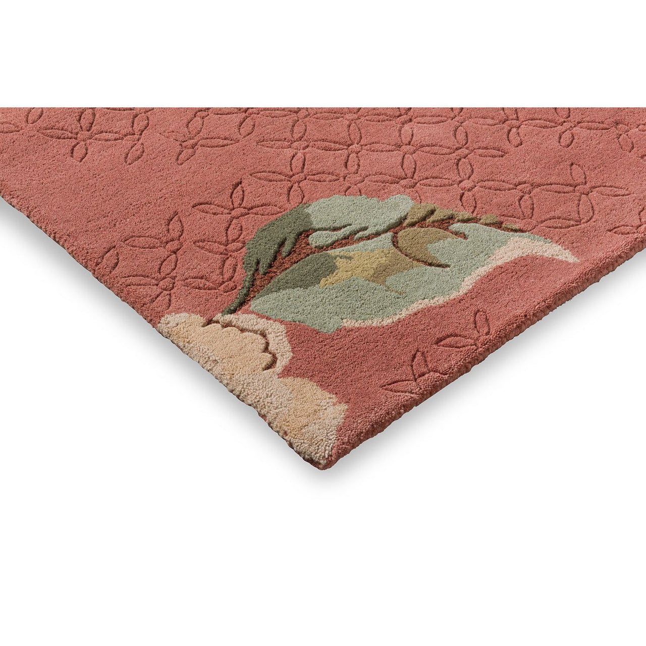 Laura Ashley Aylworth Trail Terracotta Orange 078603 Designer Wool Viscose Rug - 9