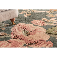 Laura Ashley Aylworth Trail Fern Green 078607 Designer Wool Viscose Rug - 6