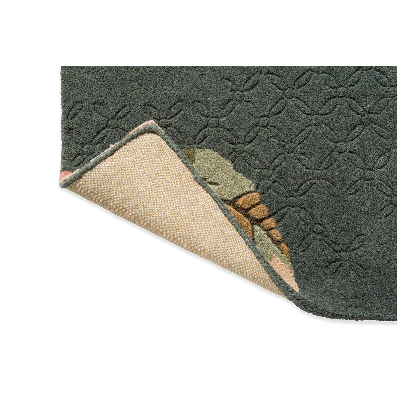 Laura Ashley Aylworth Trail Fern Green 078607 Designer Wool Viscose Rug - 9