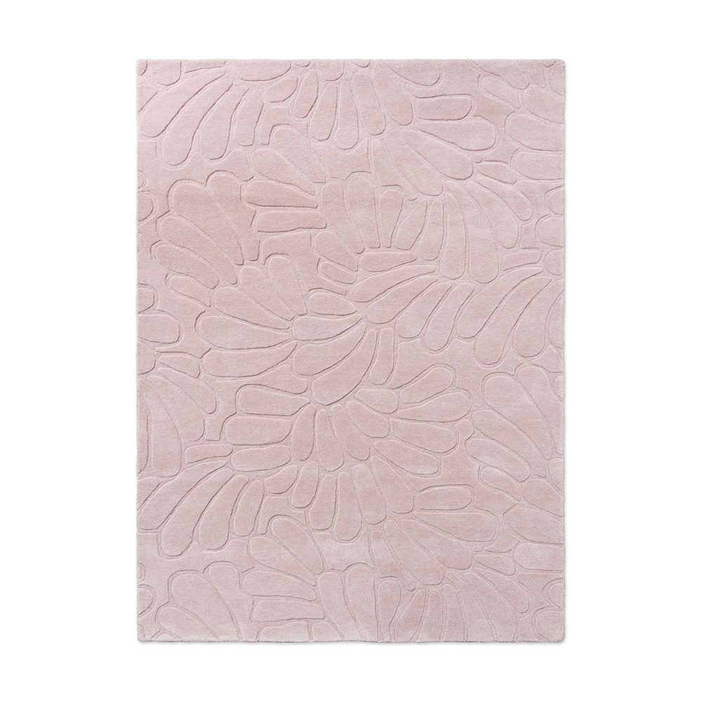 Laura Ashley Coleby Petals Chalk Pink 078802 Designer Wool Rug - 1