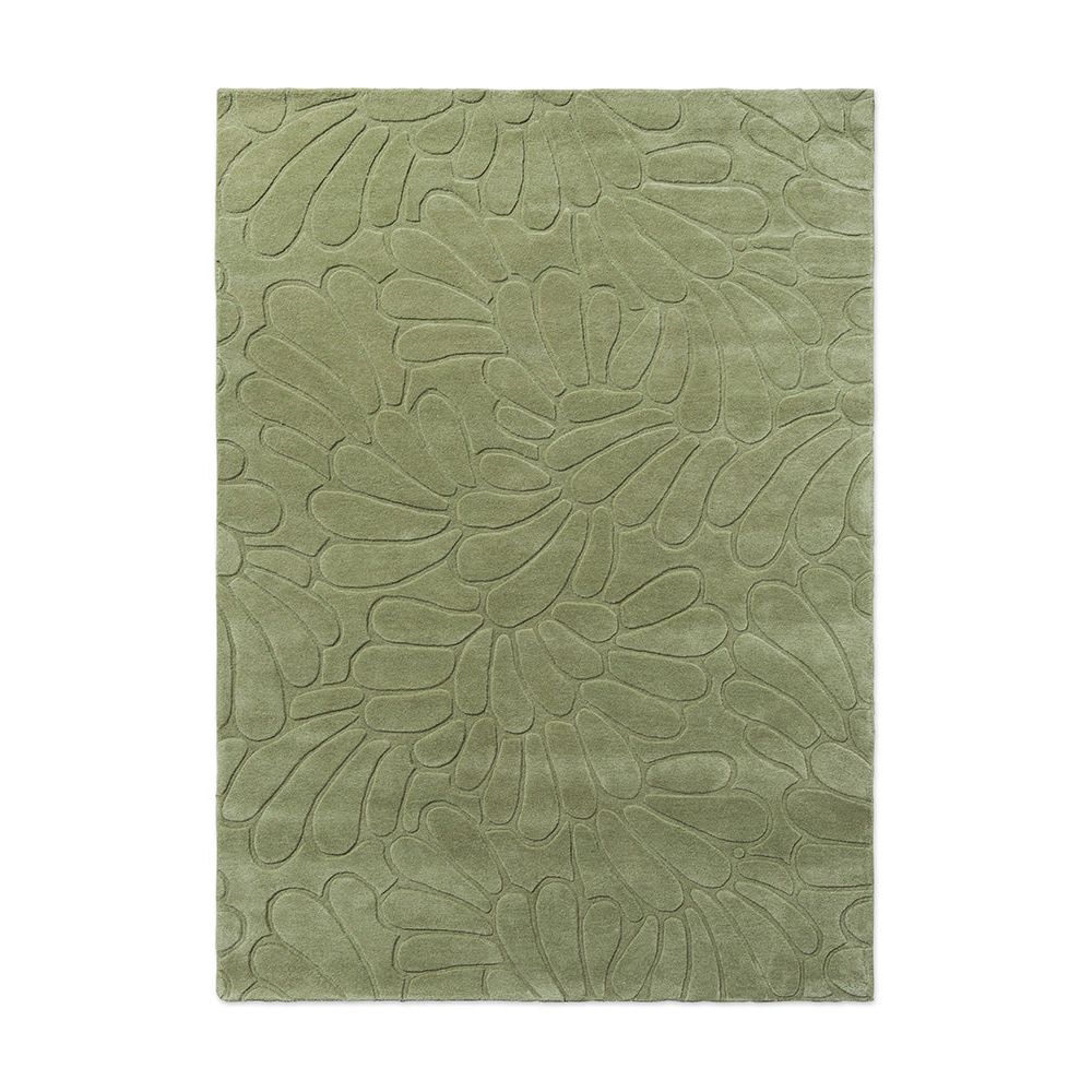 Laura Ashley Coleby Petals Hedgerow Green 078807 Designer Wool Rug