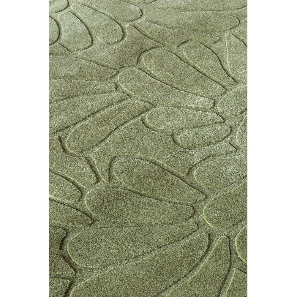 Laura Ashley Coleby Petals Hedgerow Green 078807 Designer Wool Rug