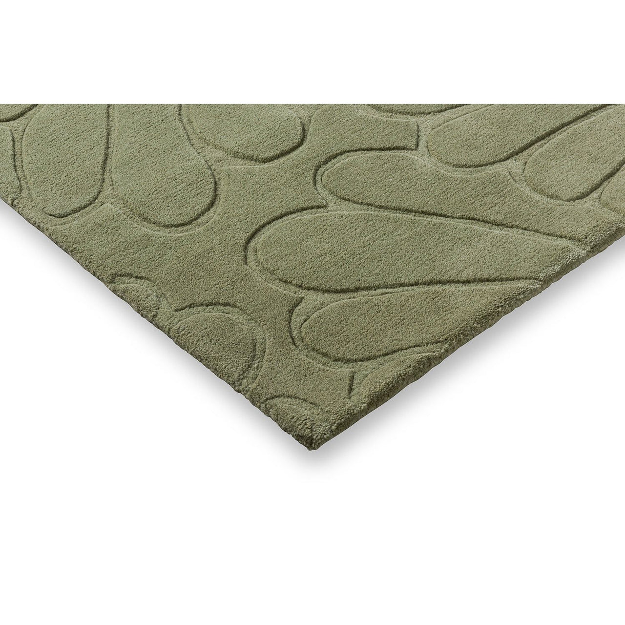 Laura Ashley Coleby Petals Hedgerow Green 078807 Designer Wool Rug