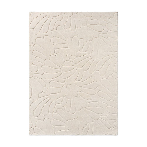 Laura Ashley Coleby Petals Ivory Cream 078809 Designer Wool Rug - 1