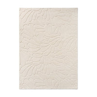 Laura Ashley Coleby Petals Ivory Cream 078809 Designer Wool Rug - 1