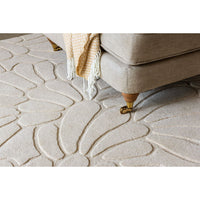 Laura Ashley Coleby Petals Ivory Cream 078809 Designer Wool Rug - 6