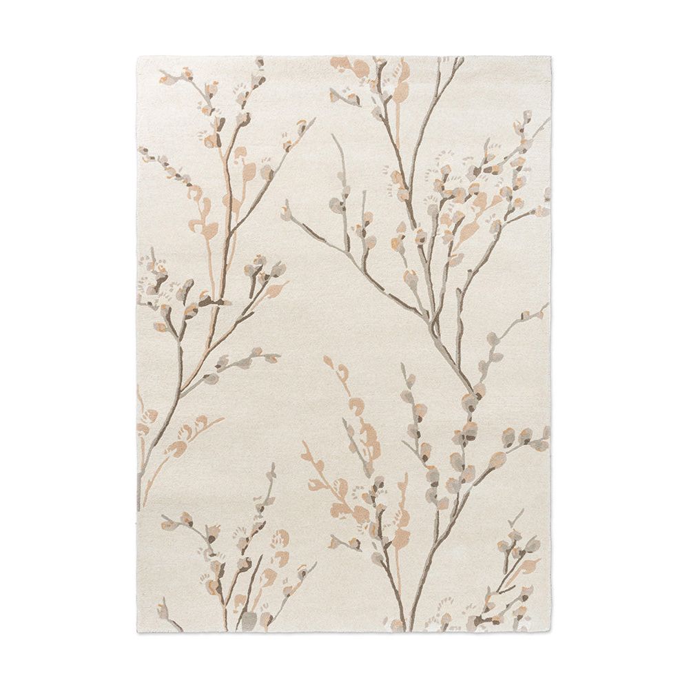 Laura Ashley Pussy Willow Dove Grey 079804 Designer Wool Viscose Rug - 1