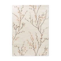 Laura Ashley Pussy Willow Dove Grey 079804 Designer Wool Viscose Rug - 1