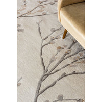 Laura Ashley Pussy Willow Dove Grey 079804 Designer Wool Viscose Rug - 3