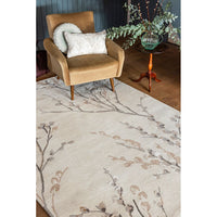 Laura Ashley Pussy Willow Dove Grey 079804 Designer Wool Viscose Rug - 4