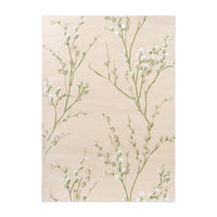 Laura Ashley Pussy Willow Hedgerow Green 079807 Designer Wool Viscose Rug - 1