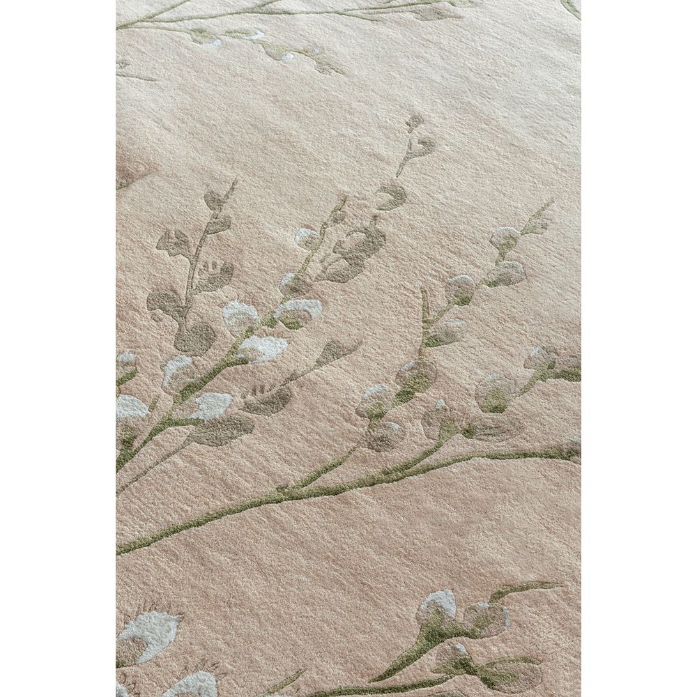 Laura Ashley Pussy Willow Hedgerow Green 079807 Designer Wool Viscose Rug - 5