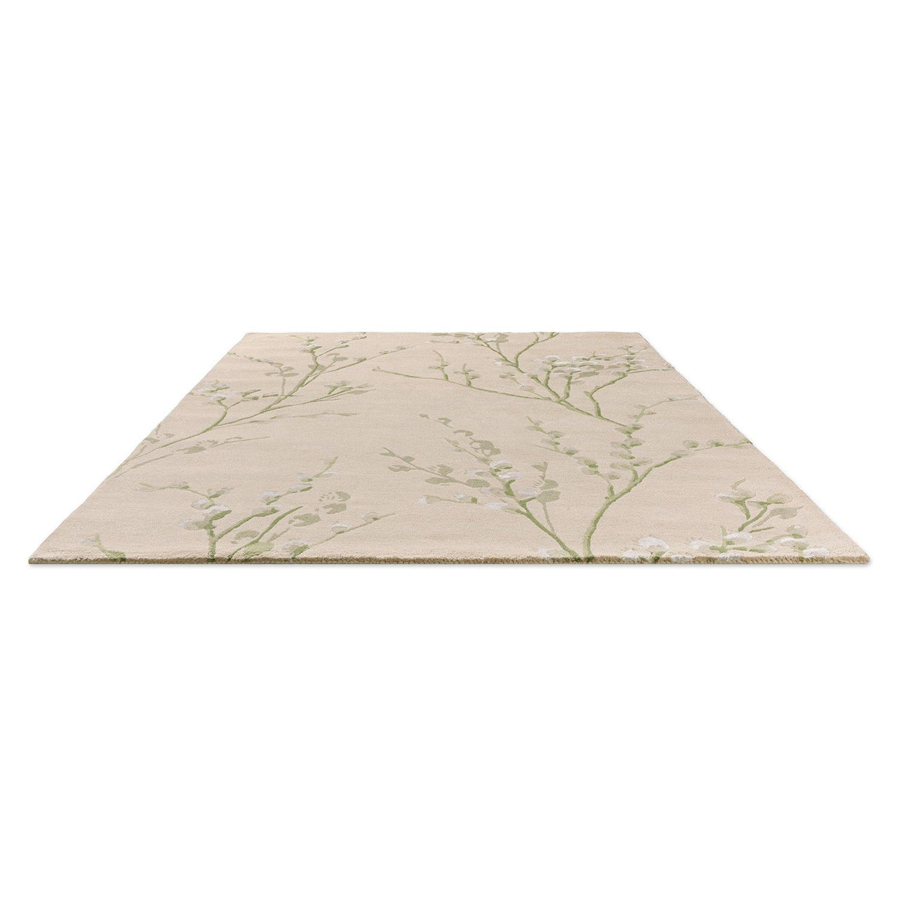 Laura Ashley Pussy Willow Hedgerow Green 079807 Designer Wool Viscose Rug - 7