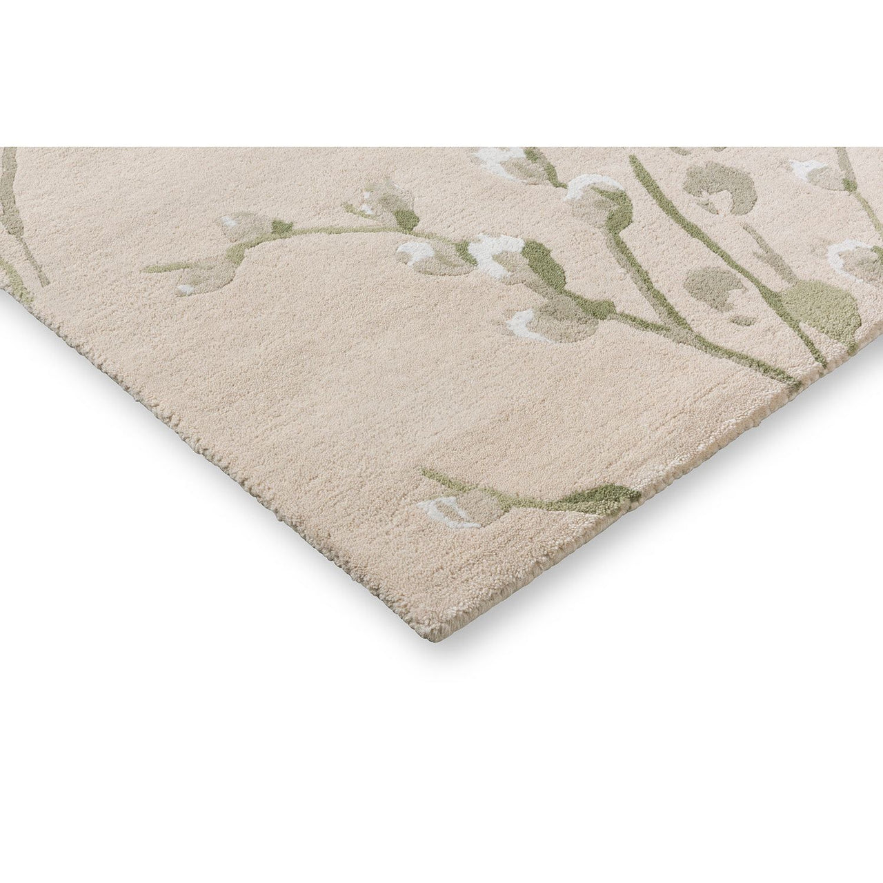 Laura Ashley Pussy Willow Hedgerow Green 079807 Designer Wool Viscose Rug - 8