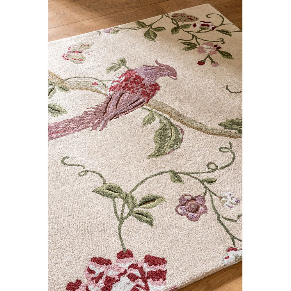 Laura Ashley Summer Palace Cranberry - Grape 081200 Designer Wool Viscose Rug - 5