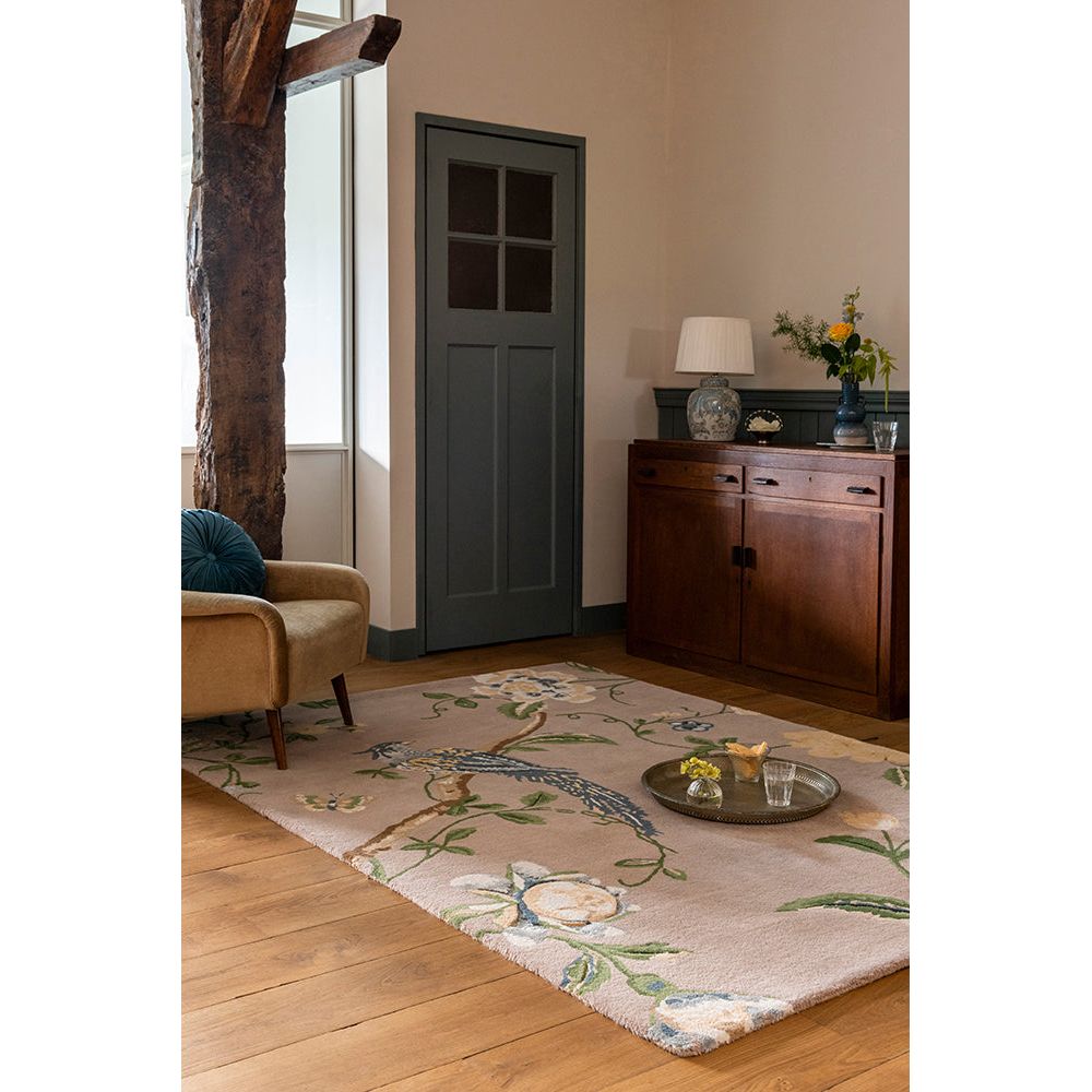 Laura Ashley Summer Palace Truffle - Seaspray 081201 Designer Wool Viscose Rug - 2