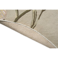 Laura Ashley Gosford Natural - Sage Green 081307 Designer Wool Viscose Round Rug - 7