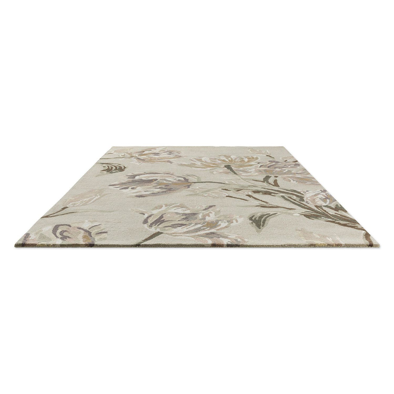 Laura Ashley Gosford Natural - Sage Green 081307 Designer Wool Viscose Rug - 4