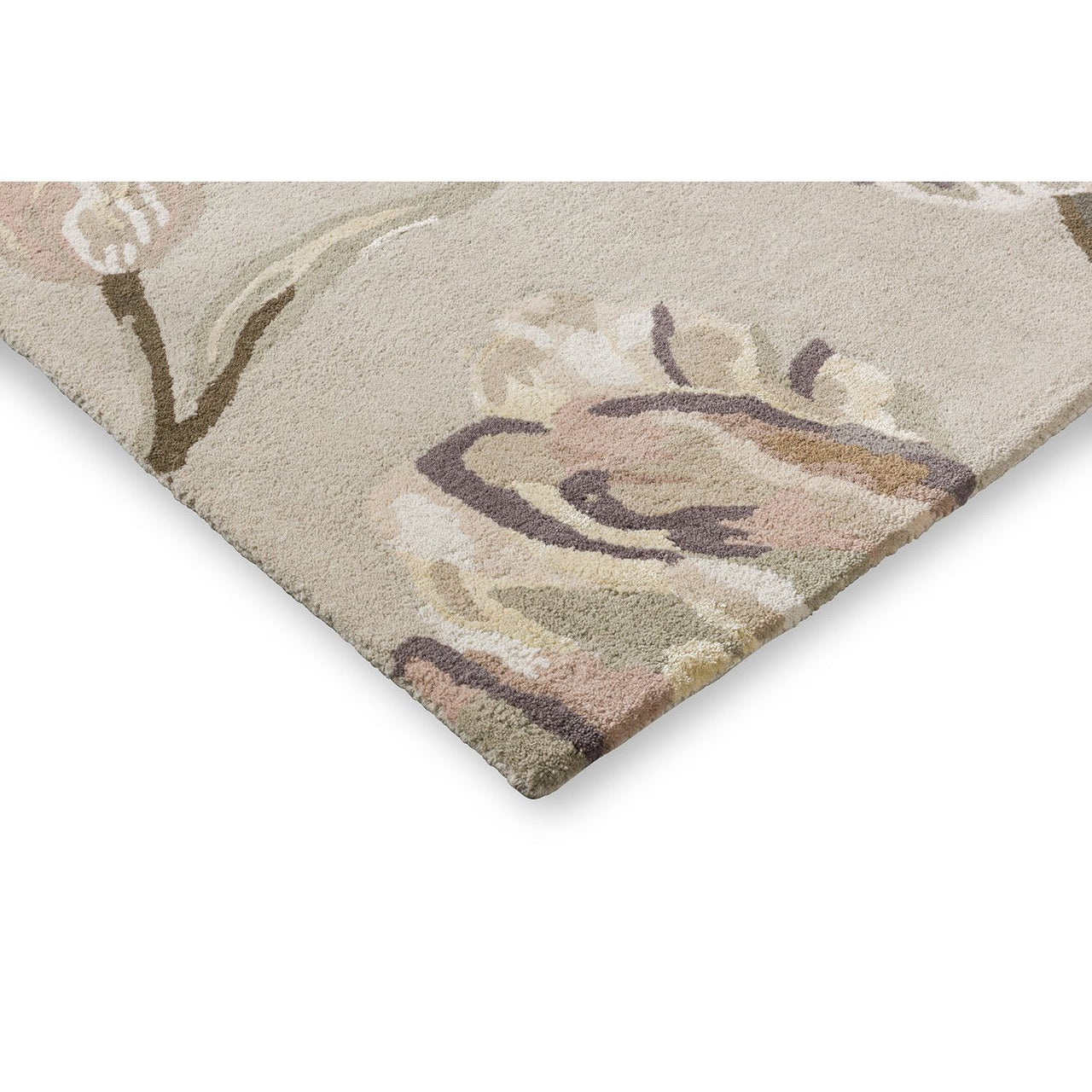 Laura Ashley Gosford Natural - Sage Green 081307 Designer Wool Viscose Rug - 5