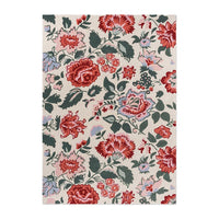 Laura Ashley Wendling Floral Poppy Red 083100 Designer Wool Rug - 1