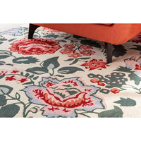 Laura Ashley Wendling Floral Poppy Red 083100 Designer Wool Rug - 4