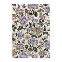 Laura Ashley Wendling Floral Heather Purple 083104 Designer Wool Rug - 1