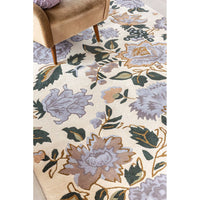 Laura Ashley Wendling Floral Heather Purple 083104 Designer Wool Rug - 3