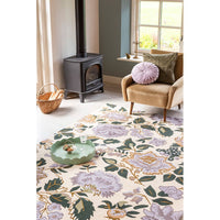 Laura Ashley Wendling Floral Heather Purple 083104 Designer Wool Rug - 4