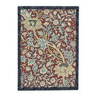Morris & Co Trent Madder Red/Webb's Blue 127510 Designer Wool Rug - 1