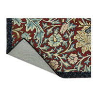 Morris & Co Trent Madder Red/Webb's Blue 127510 Designer Wool Rug - 7