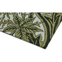 Morris & Co Bluebell Leafy Arbour Green 127607 Designer Wool Rug - 6