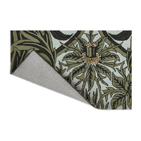 Morris & Co Bluebell Leafy Arbour Green 127607 Designer Wool Rug - 7