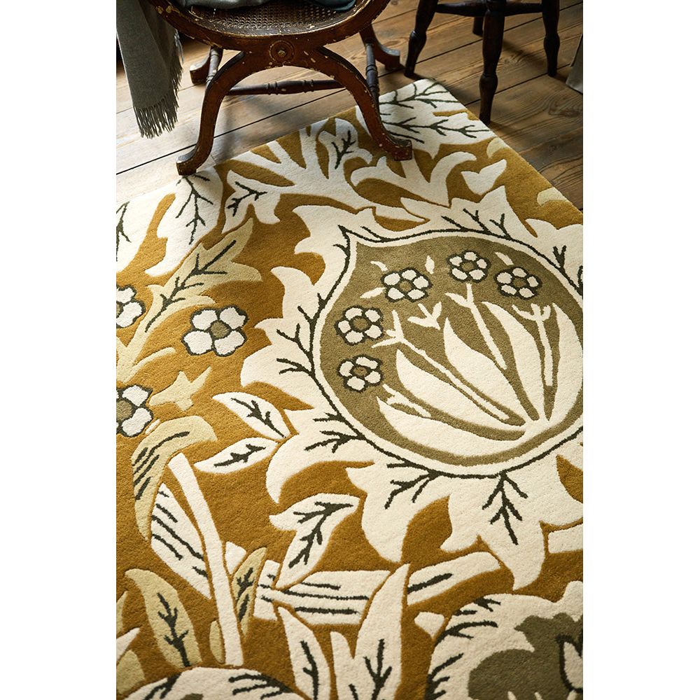 Morris & Co Elmcote Gold 127806 Designer Wool Rug - 4