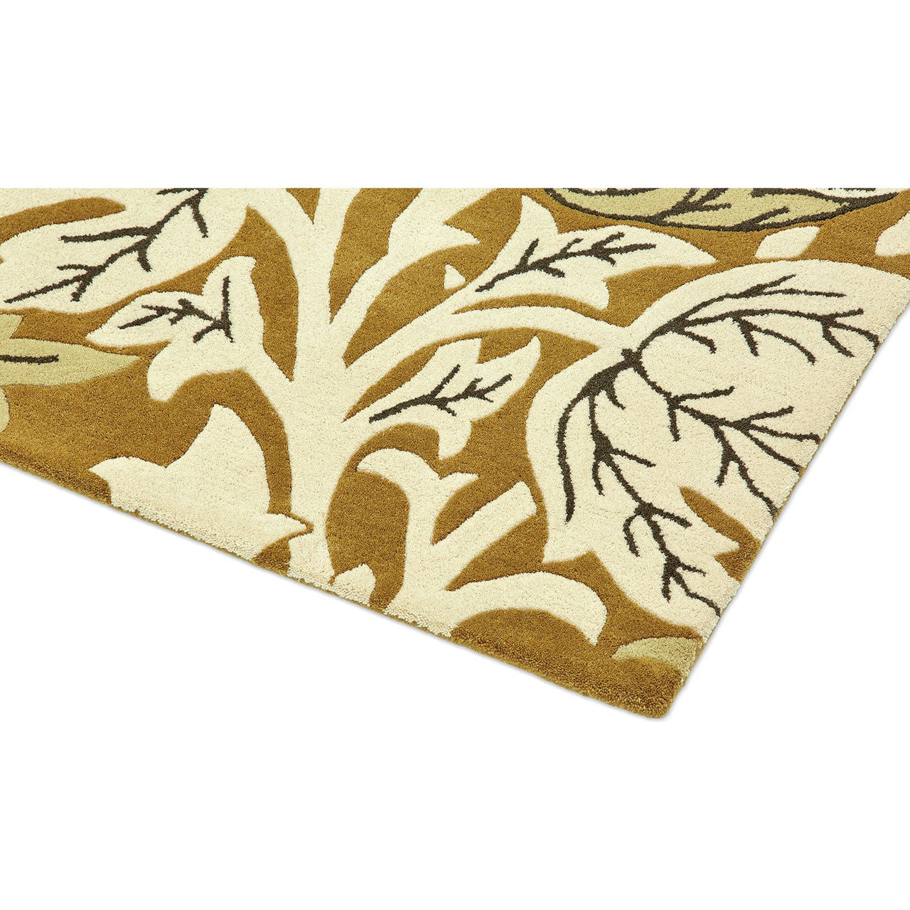 Morris & Co Elmcote Gold 127806 Designer Wool Rug - 6