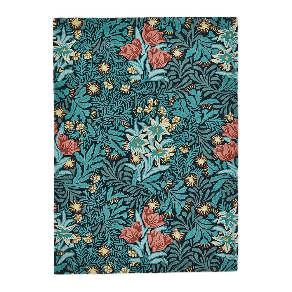 Morris & Co Bower Indigo 128208 Designer Wool Rug - 1