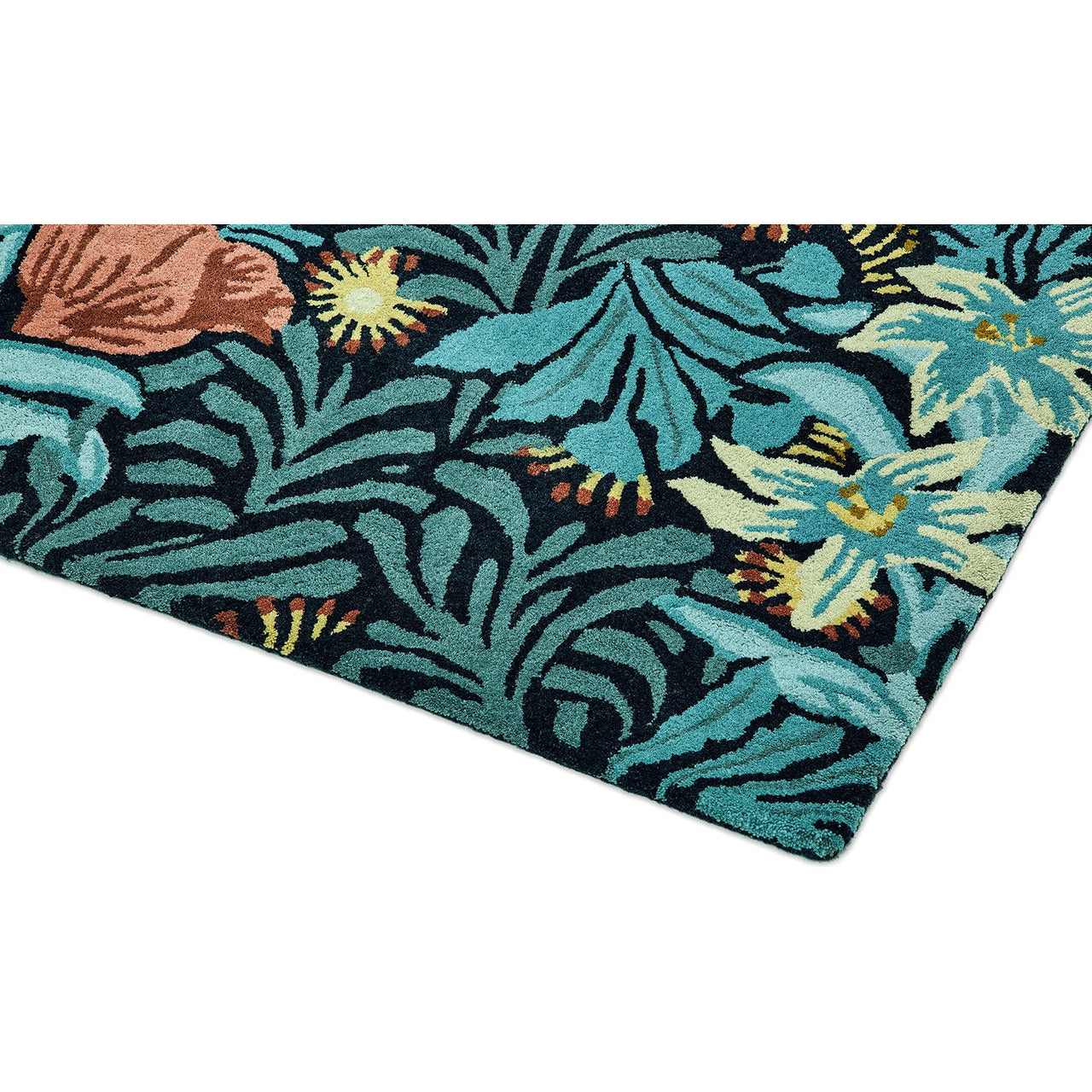 Morris & Co Bower Indigo 128208 Designer Wool Rug - 6