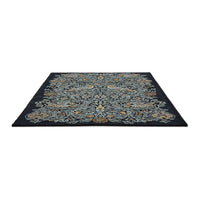 Morris & Co Bird Webb's Blue 128308 Designer Wool Rug - 5
