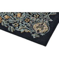 Morris & Co Bird Webb's Blue 128308 Designer Wool Rug - 6
