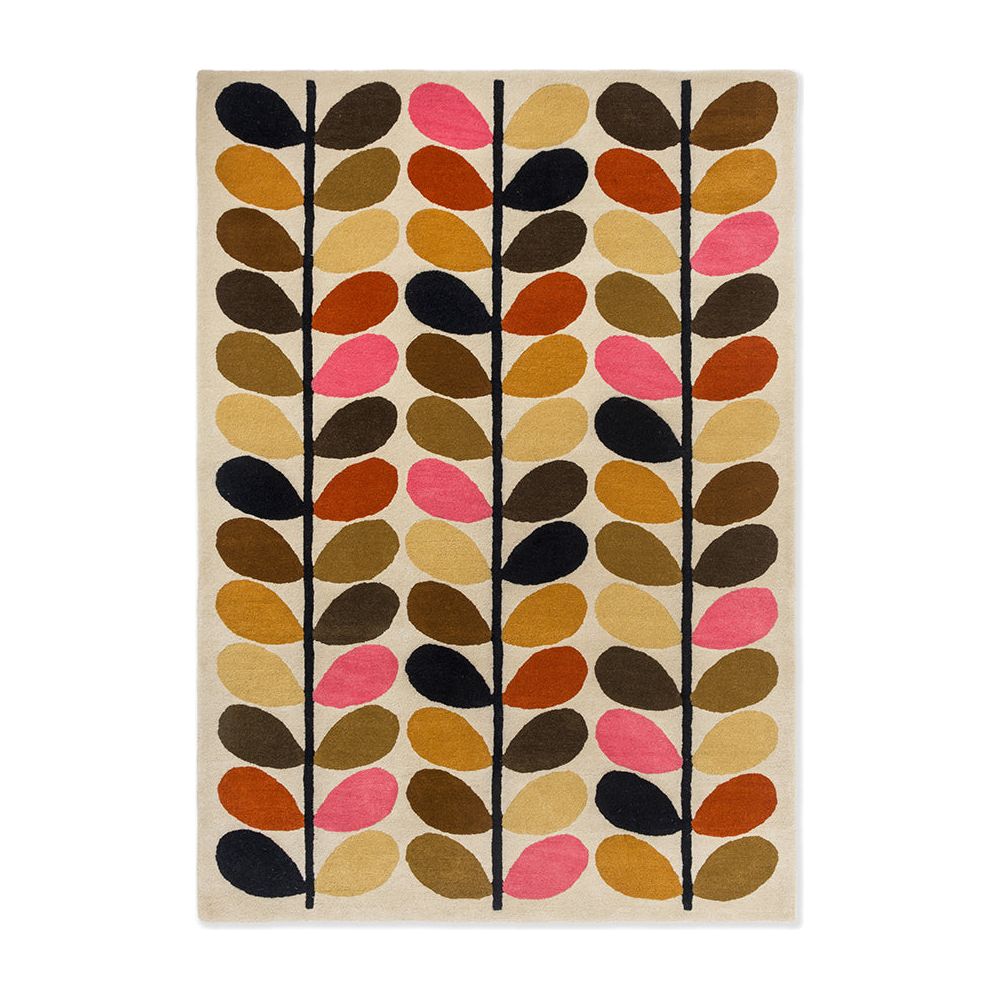Orla Kiely Multi Stem Autumn 059503 Designer Wool Rug - Rugs Of Beauty - 1