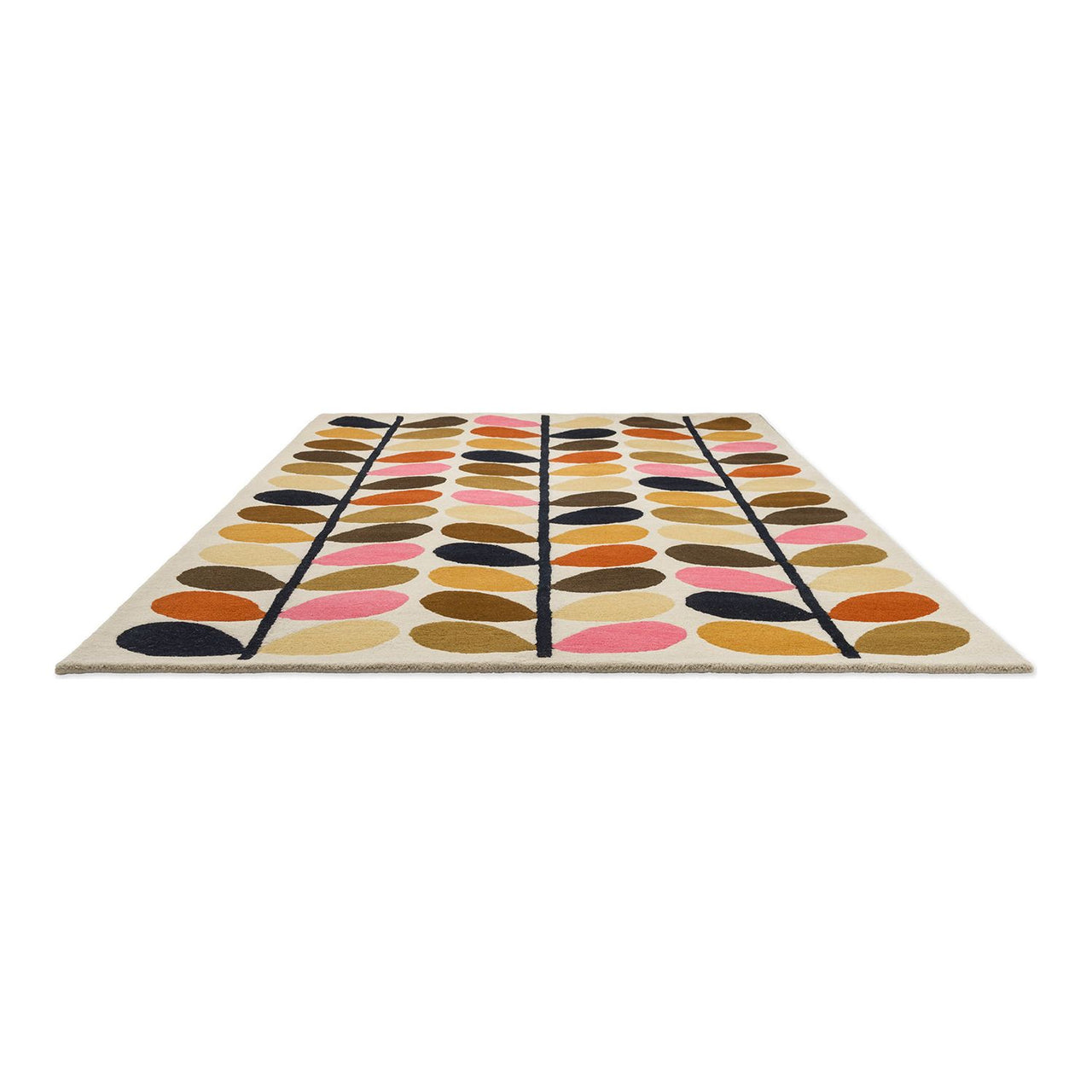 Orla Kiely Multi Stem Autumn 059503 Designer Wool Rug - Rugs Of Beauty - 4