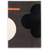 Orla Kiely Geo Flower Graphite 60605 Designer Wool Rug - Rugs Of Beauty - 1