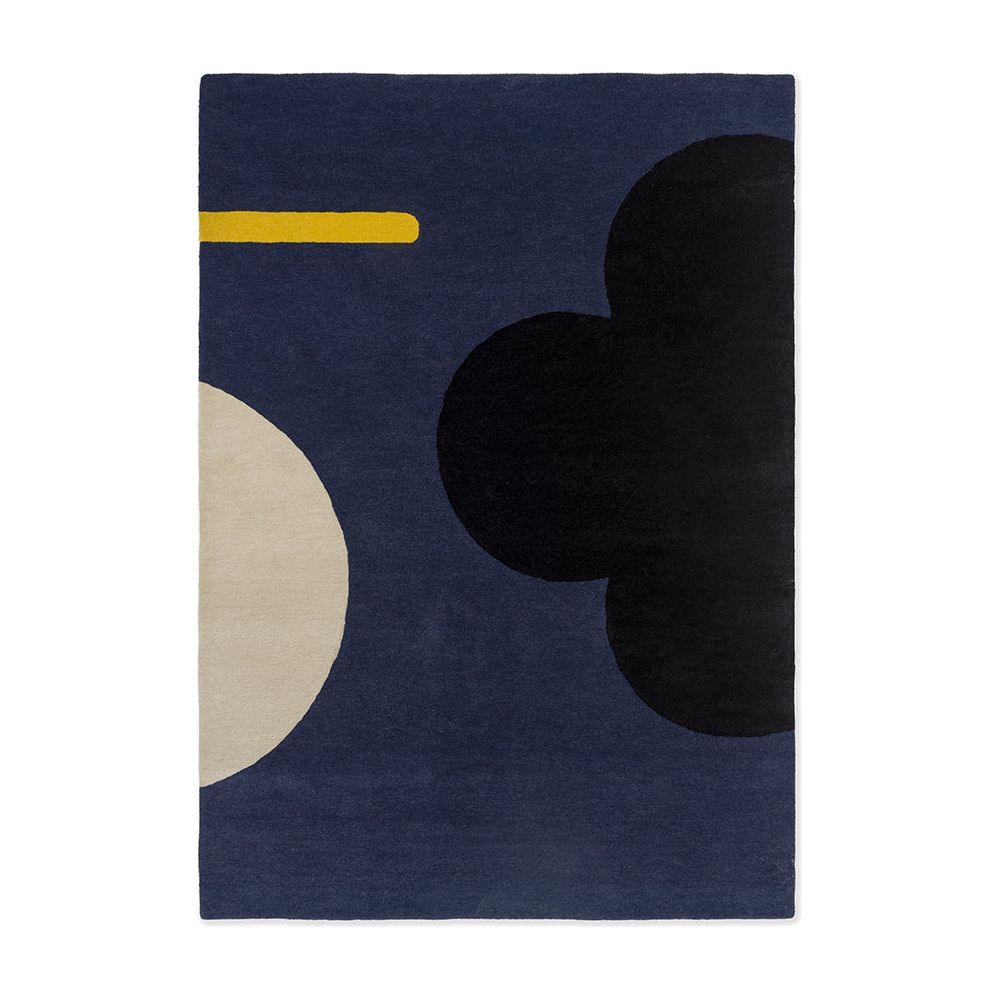 Orla Kiely Geo Flower Denim 060608 Designer Wool Rug