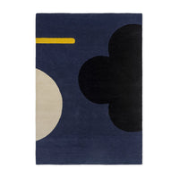 Orla Kiely Geo Flower Denim 060608 Designer Wool Rug