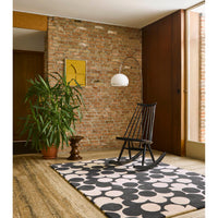 Orla Kiely Puzzle Flower Slate 060905 Designer Wool Rug - Rugs Of Beauty - 2