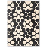 Orla Kiely Puzzle Flower Slate 060905 Designer Wool Rug - Rugs Of Beauty - 1
